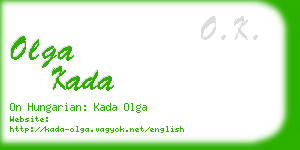 olga kada business card